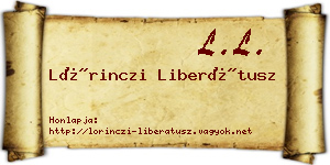 Lőrinczi Liberátusz névjegykártya